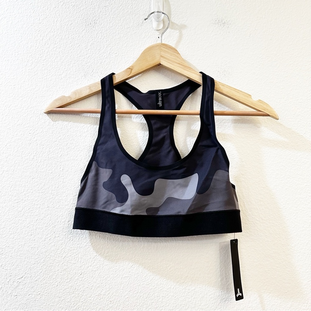 Ultracor Womens Black Camo Racerback Sports Bra Size XXS